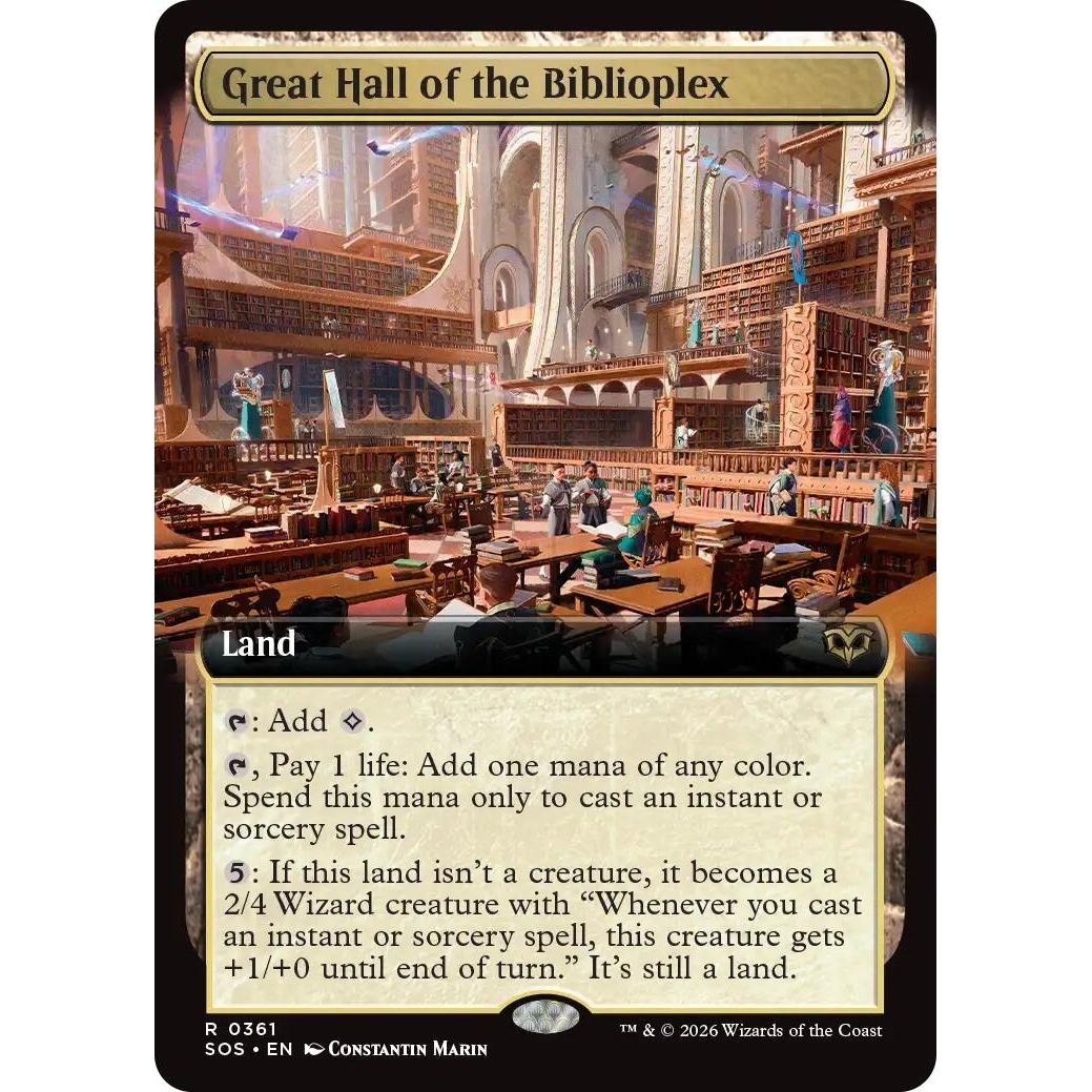 Great Hall of the Biblioplex (Extended Art) (361) (Secrets of Strixhaven) - PokeBox USA