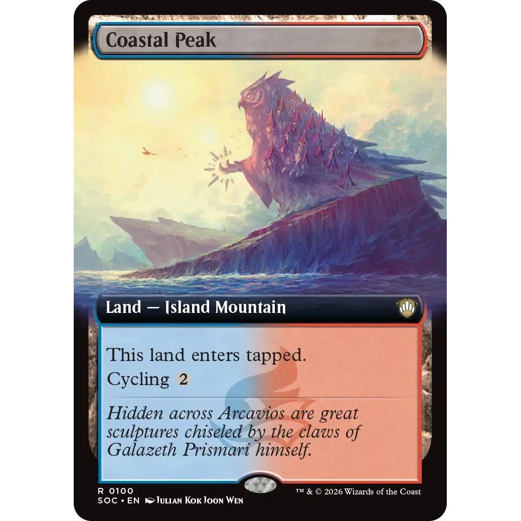 Coastal Peak (Extended Art) (100) (Secrets of Strixhaven) - PokeBox USA