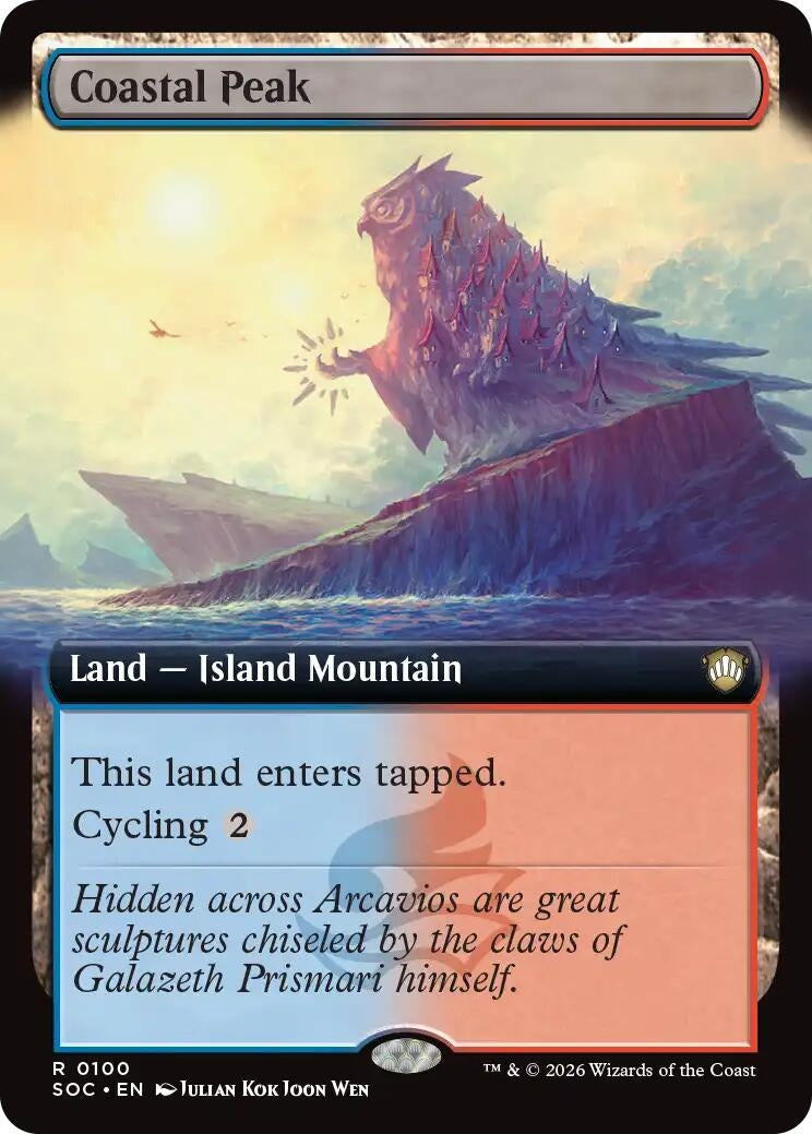 Coastal Peak (Extended Art) (100) (Secrets of Strixhaven) - PokeBox USA