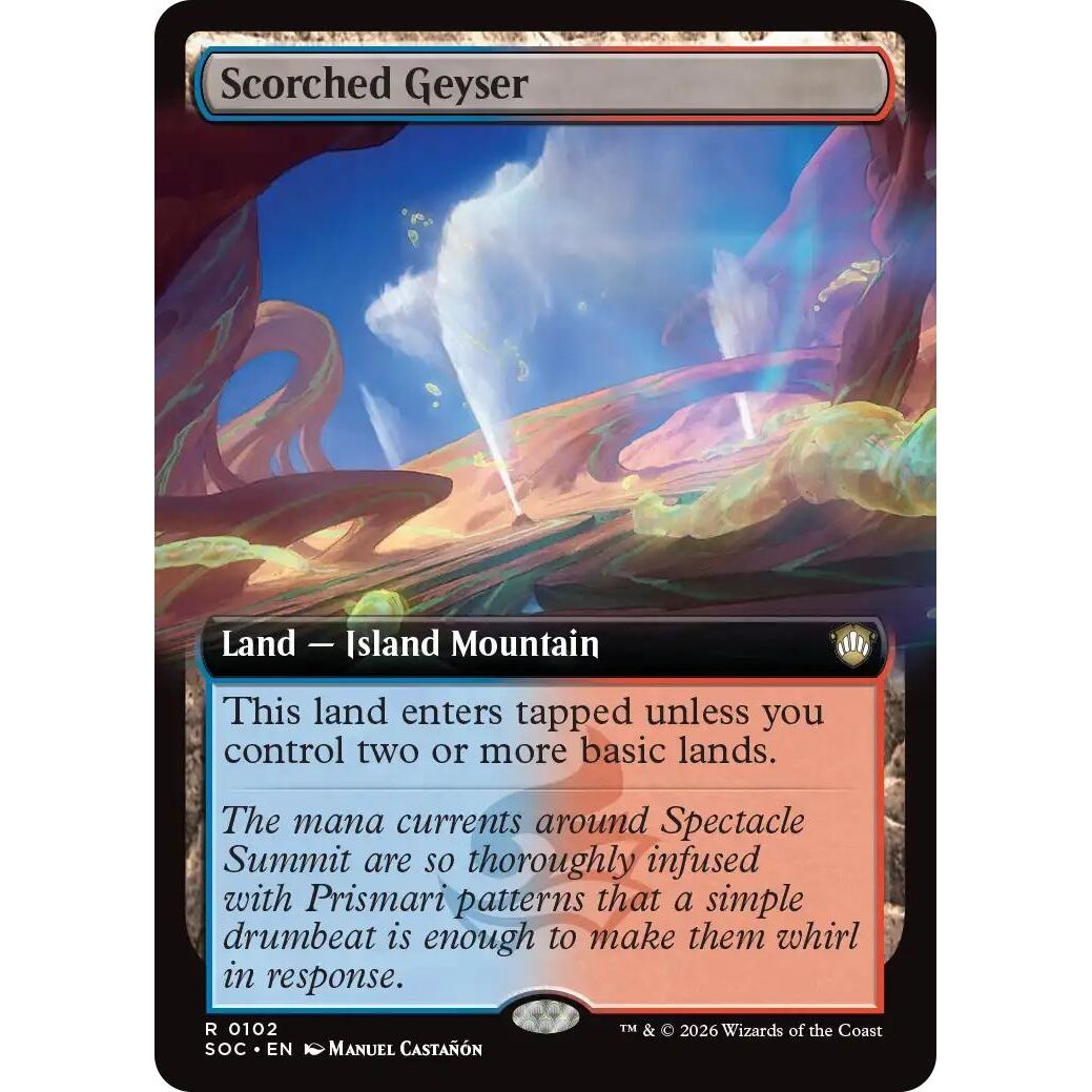 Scorched Geyser (Extended Art) (102) (Secrets of Strixhaven) - PokeBox USA