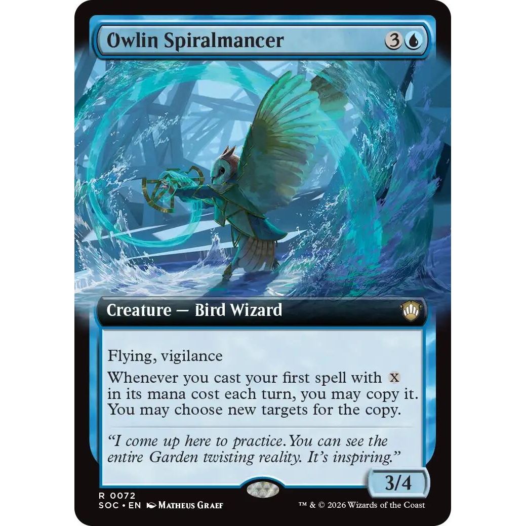 Owlin Spiralmancer (Extended Art) (72) (Secrets of Strixhaven) - PokeBox USA
