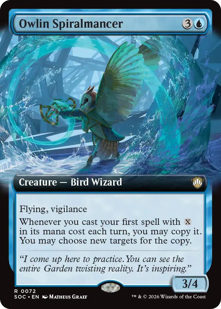 Owlin Spiralmancer (Extended Art) (72) (Secrets of Strixhaven) - PokeBox USA