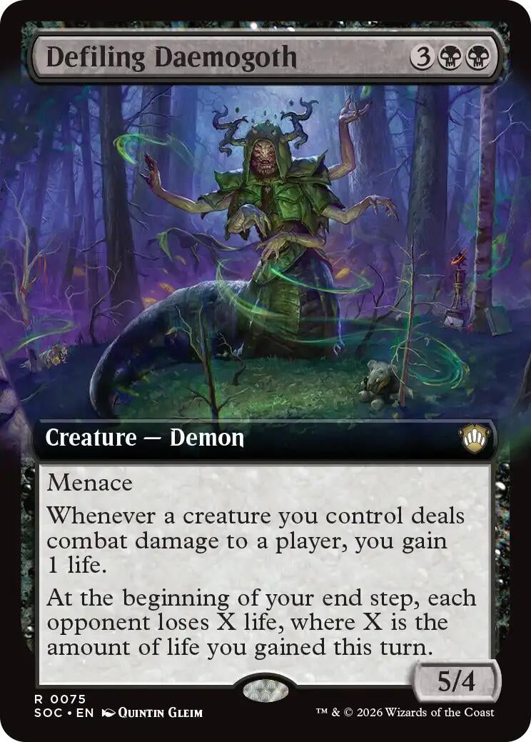 Defiling Daemogoth (Extended Art) (75) (Secrets of Strixhaven) - PokeBox USA