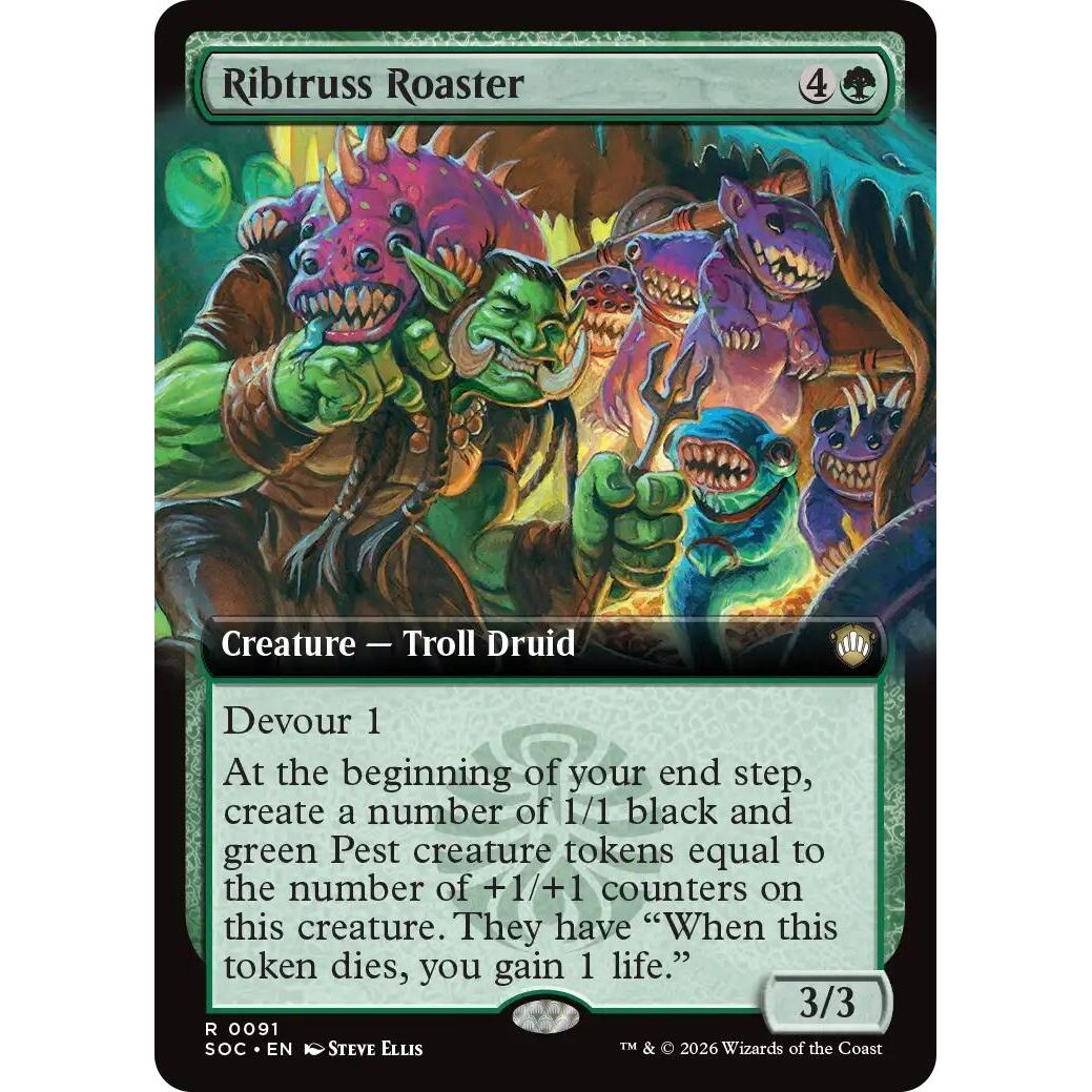 Ribtruss Roaster (Extended Art) (91) (Secrets of Strixhaven) - PokeBox USA