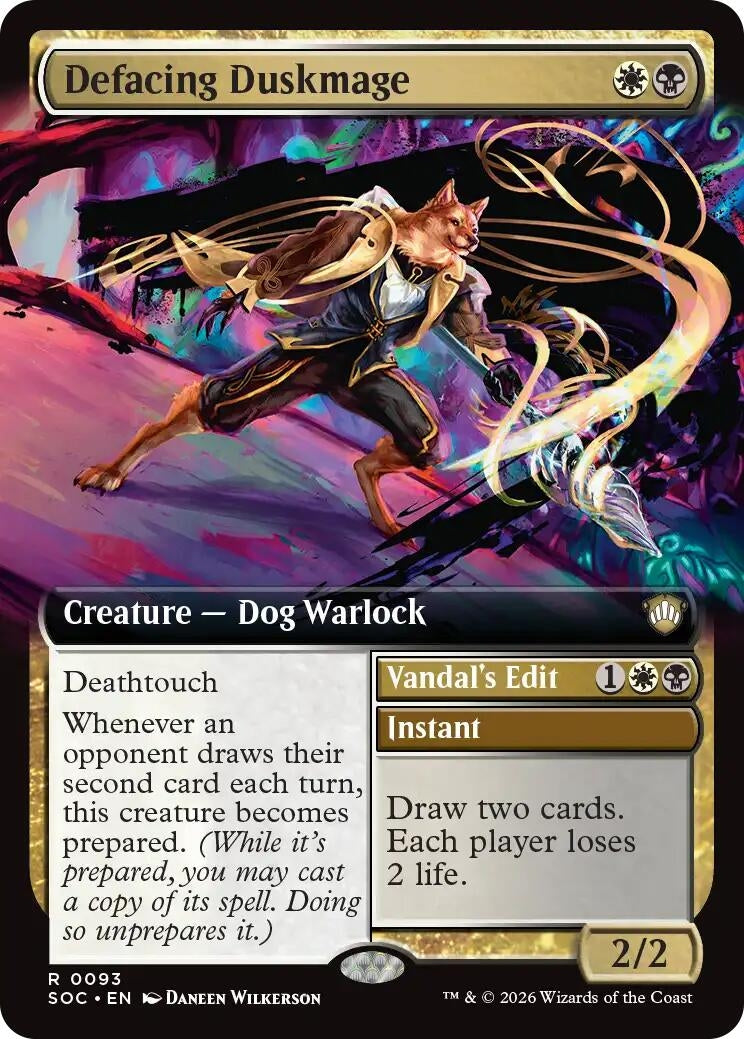 Defacing Duskmage (Extended Art) (93) (Secrets of Strixhaven) - PokeBox USA