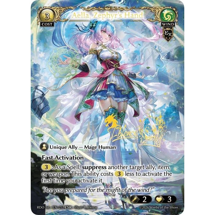Image for Aella, Zephyr's Hand (CSR) (252) (Radiant Origins) - Grand Archive TCG