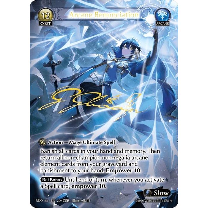 Image for Arcane Renunciation (CSR) (299) (Radiant Origins) - Grand Archive TCG