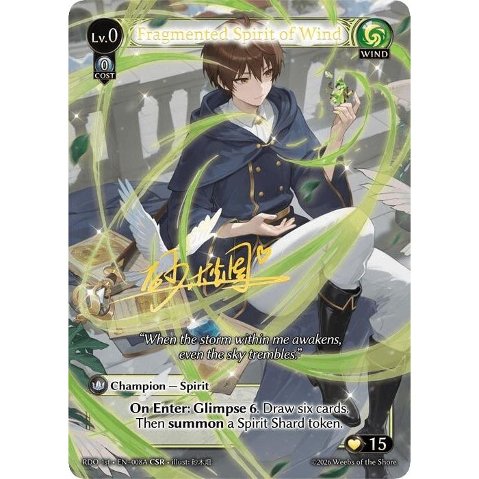 Image for Fragmented Spirit of Wind (008A) (008A) (Radiant Origins) - Grand Archive TCG
