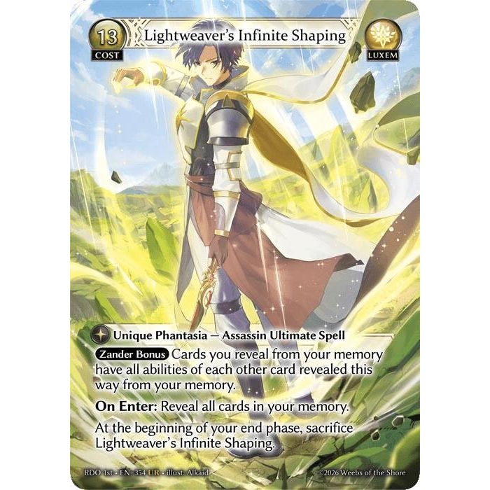 Image for Lightweaver's Infinite Shaping (354) (Radiant Origins) - Grand Archive TCG