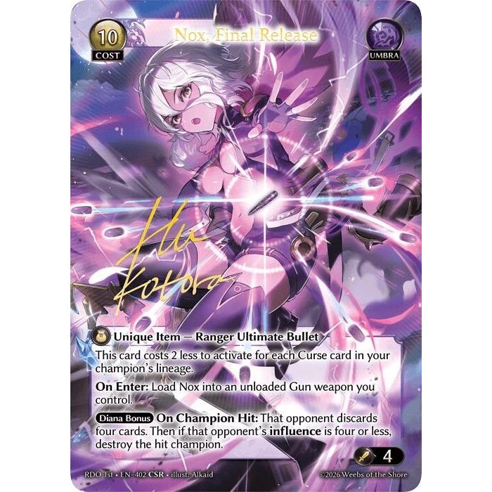 Image for Nox, Final Release (CSR) (402) (Radiant Origins) - Grand Archive TCG