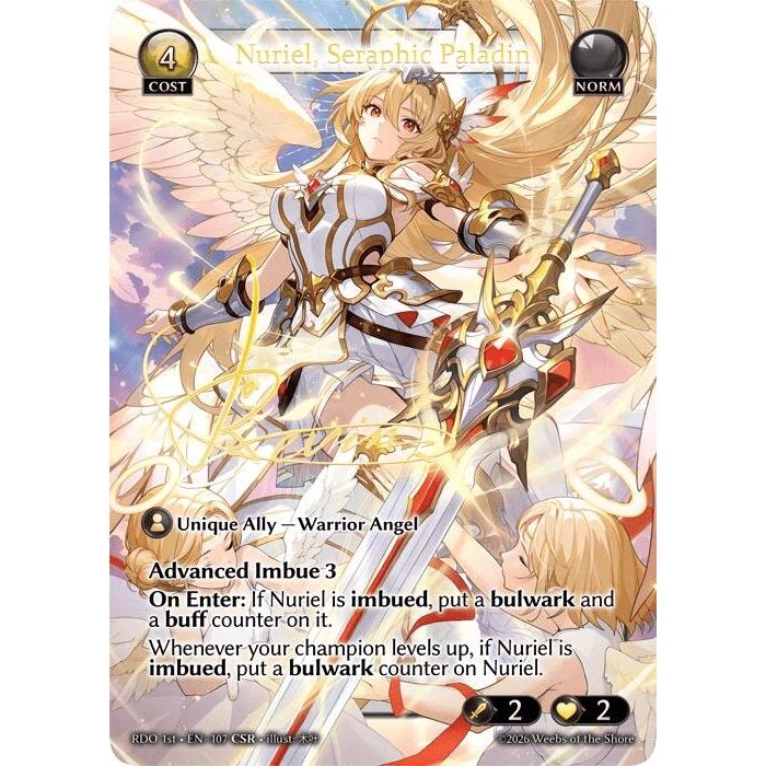 Image for Nuriel, Seraphic Paladin (CSR) (107) (Radiant Origins) - Grand Archive TCG