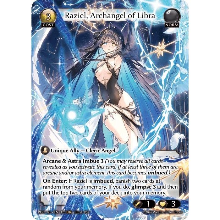 Image for Raziel, Archangel of Libra (126) (Radiant Origins) - Grand Archive TCG