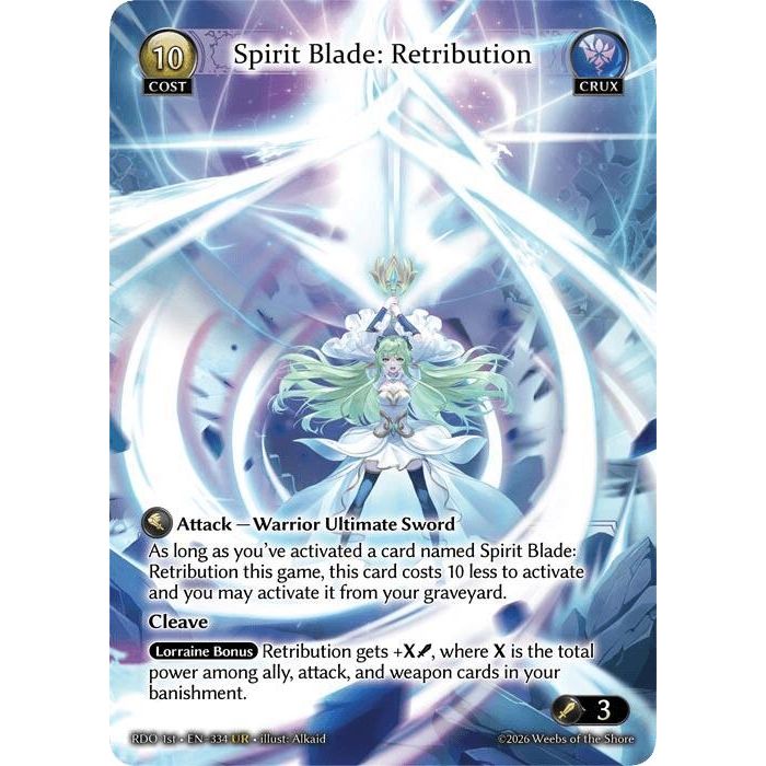 Image for Spirit Blade: Retribution (334) (Radiant Origins) - Grand Archive TCG