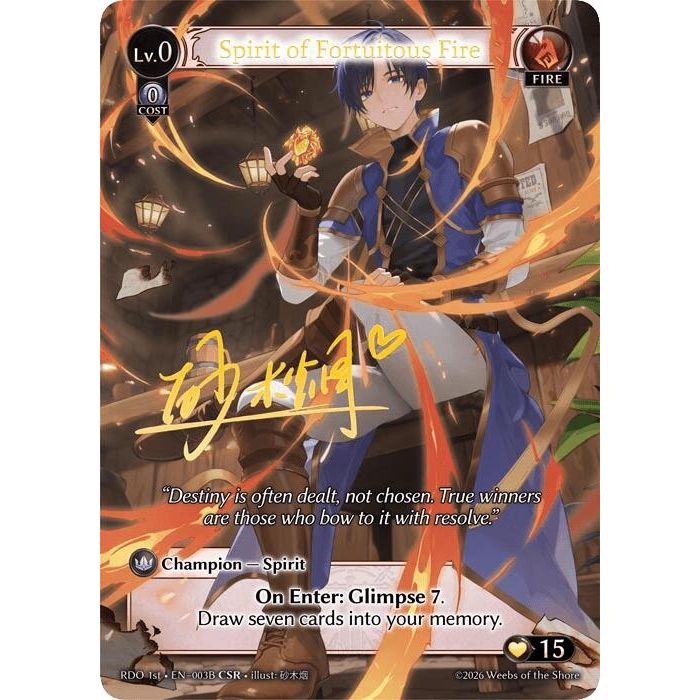 Image for Spirit of Fortuitous Fire (003B) (003B) (Radiant Origins) - Grand Archive TCG