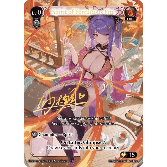 Image for Spirit of Fortuitous Fire (003C) (003C) (Radiant Origins) - Grand Archive TCG