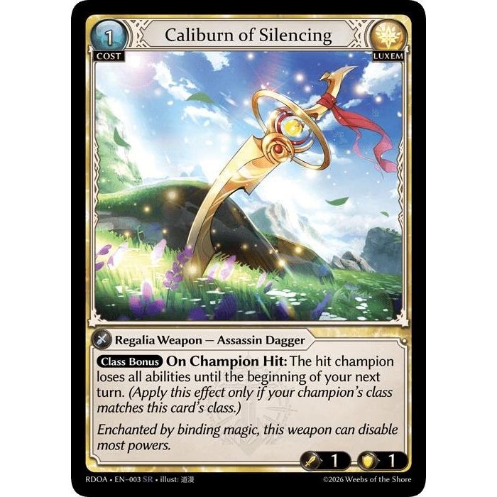 Image for Caliburn of Silencing (003) (Radiant Origins) - Grand Archive TCG