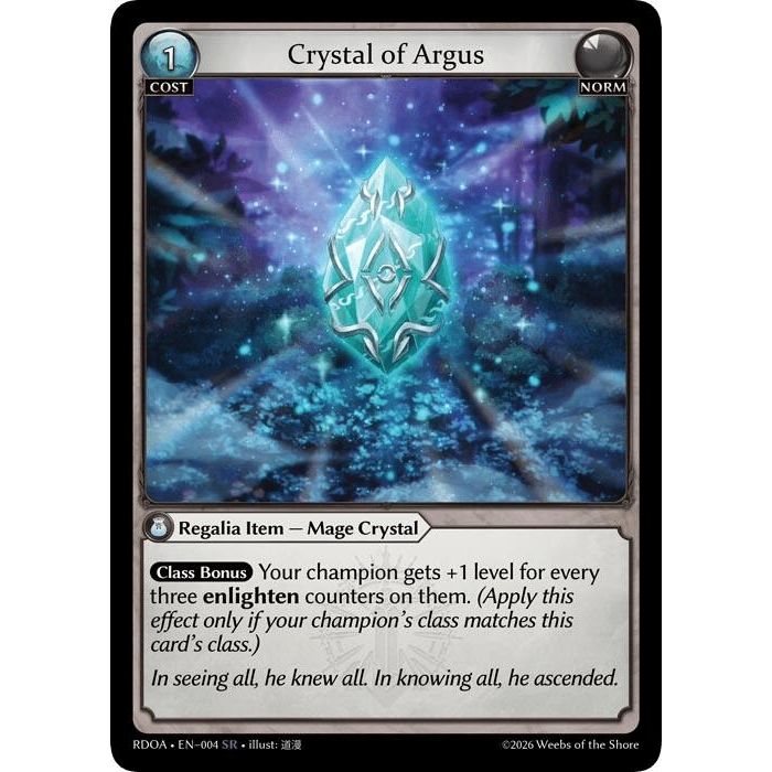 Image for Crystal of Argus (004) (Radiant Origins) - Grand Archive TCG