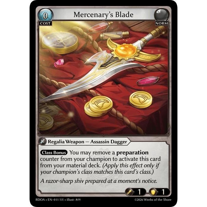 Image for Mercenary's Blade (011) (Radiant Origins) - Grand Archive TCG