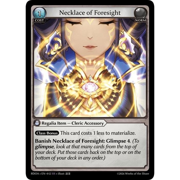 Image for Necklace of Foresight (012) (Radiant Origins) - Grand Archive TCG