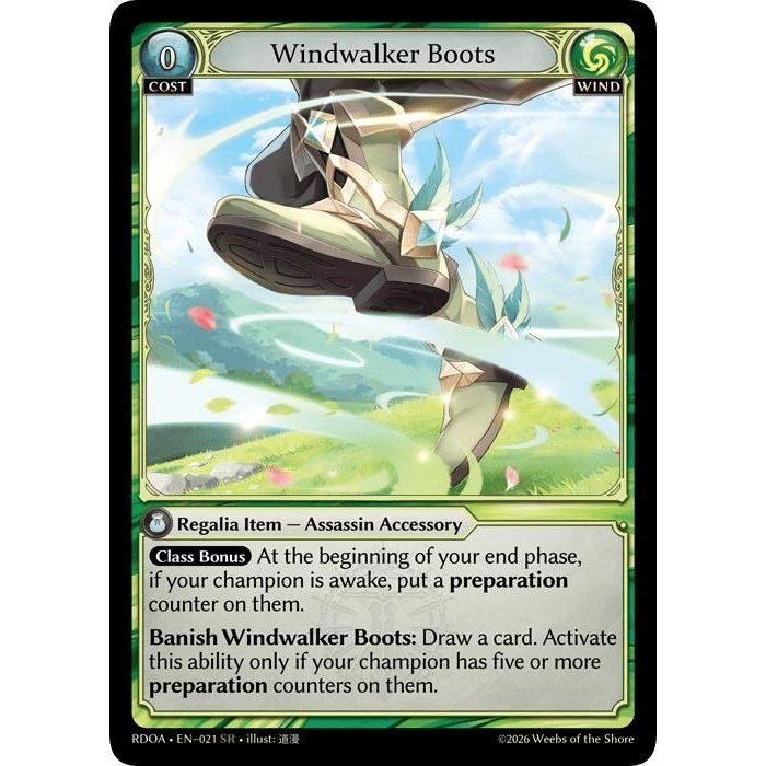 Image for Windwalker Boots (021) (Radiant Origins) - Grand Archive TCG
