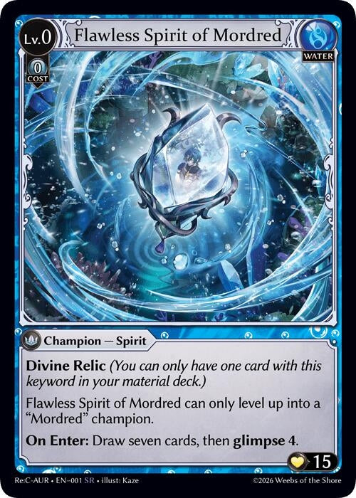 Image for Flawless Spirit of Mordred (001) (Mordred Re: Collection, Aurelian Regent) (AURR) - Grand Archive TCG