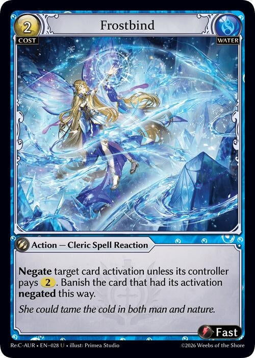 Image for Frostbind (028) (Mordred Re: Collection, Aurelian Regent) (AURR) - Grand Archive TCG