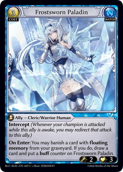 Image for Frostsworn Paladin (029) (Mordred Re: Collection, Aurelian Regent) (AURR) - Grand Archive TCG