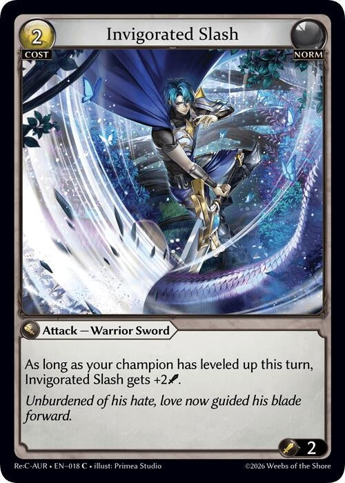 Image for Invigorated Slash (018) (Mordred Re: Collection, Aurelian Regent) (AURR) - Grand Archive TCG
