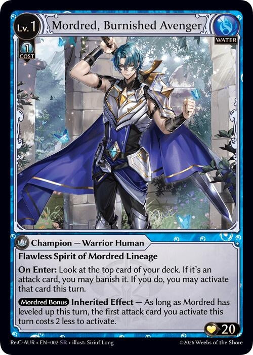 Image for Mordred, Burnished Avenger (002) (Mordred Re: Collection, Aurelian Regent) (AURR) - Grand Archive TCG