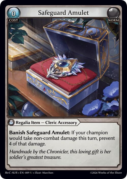 Image for Safeguard Amulet (009) (Mordred Re: Collection, Aurelian Regent) (AURR) - Grand Archive TCG