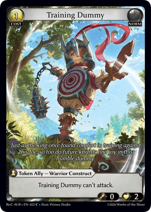 Image for Training Dummy (022) (Mordred Re: Collection, Aurelian Regent) (AURR) - Grand Archive TCG