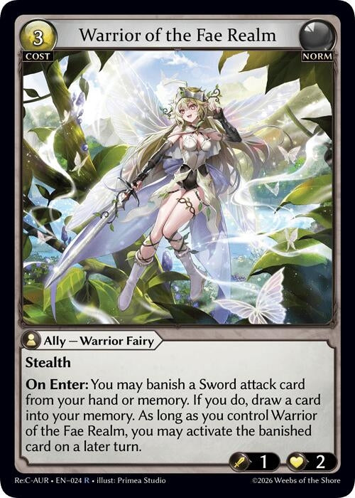 Image for Warrior of the Fae Realm (024) (Mordred Re: Collection, Aurelian Regent) (AURR) - Grand Archive TCG