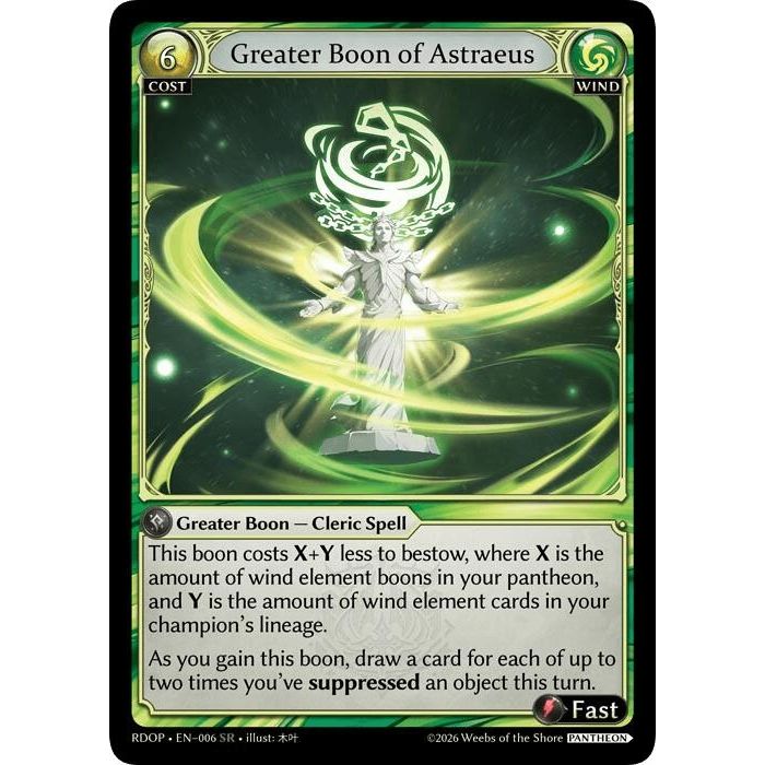 Image for Greater Boon of Astraeus (006) (Radiant Origins: Pantheon) - Grand Archive TCG
