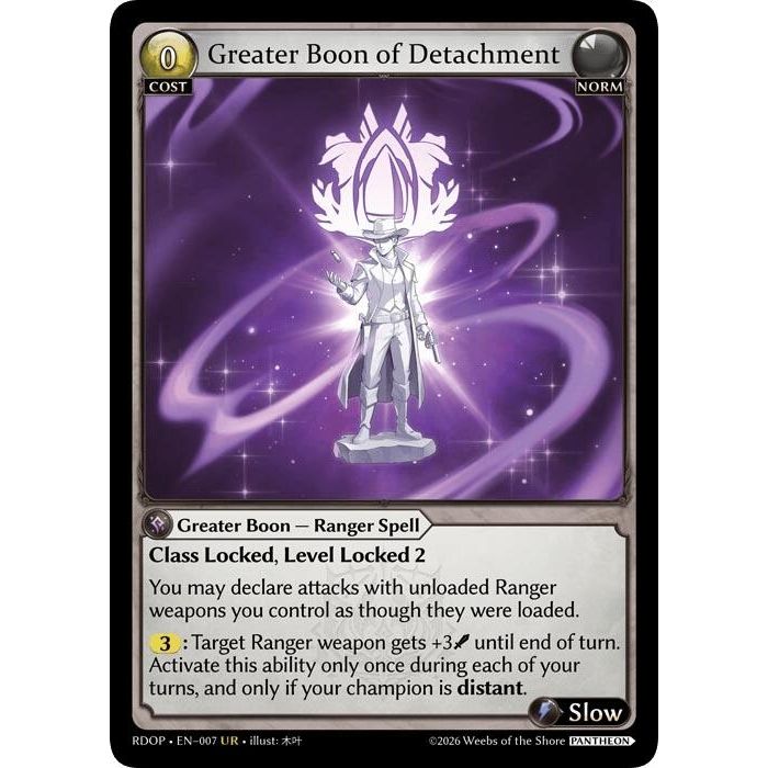Image for Greater Boon of Detachment (007) (Radiant Origins: Pantheon) - Grand Archive TCG