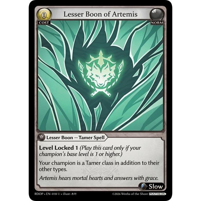 Image for Lesser Boon of Artemis (018) (Radiant Origins: Pantheon) - Grand Archive TCG