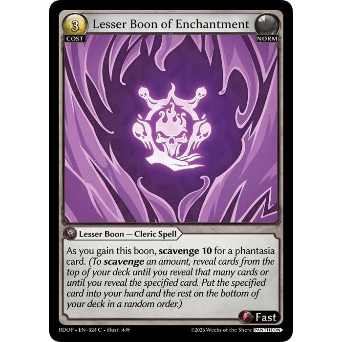 Image for Lesser Boon of Enchantment (024) (Radiant Origins: Pantheon) - Grand Archive TCG
