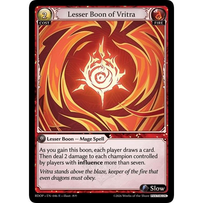 Image for Lesser Boon of Vritra (046) (Radiant Origins: Pantheon) - Grand Archive TCG
