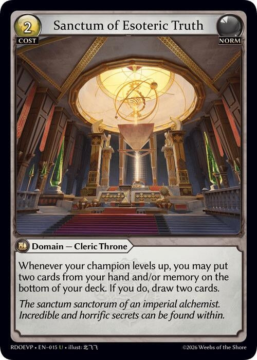 Image for Sanctum of Esoteric Truth (015) (Radiant Origins Event Pack) (RDOEVP) - Grand Archive TCG