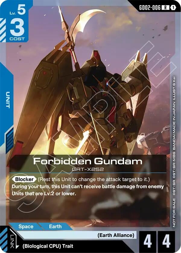 Image for Forbidden Gundam (Store Tournament Participant Pack 04) (GD02-006) (Gundam Promotional Cards) (GCG-PR) - Gundam Card Game