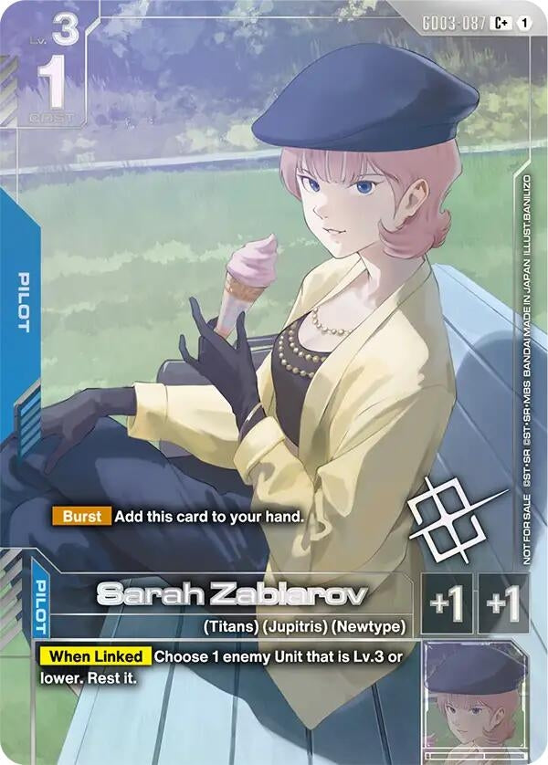 Image for Sarah Zabiarov (Store Tournament Winner Pack 04) (GD03-087) (Gundam Promotional Cards) (GCG-PR) - Gundam Card Game
