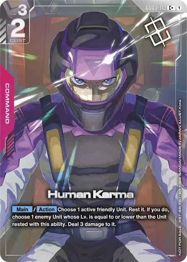 Image for Human Karma (Store Tournament Winner Pack 04) (GD03-113) (Gundam Promotional Cards) (GCG-PR) - Gundam Card Game