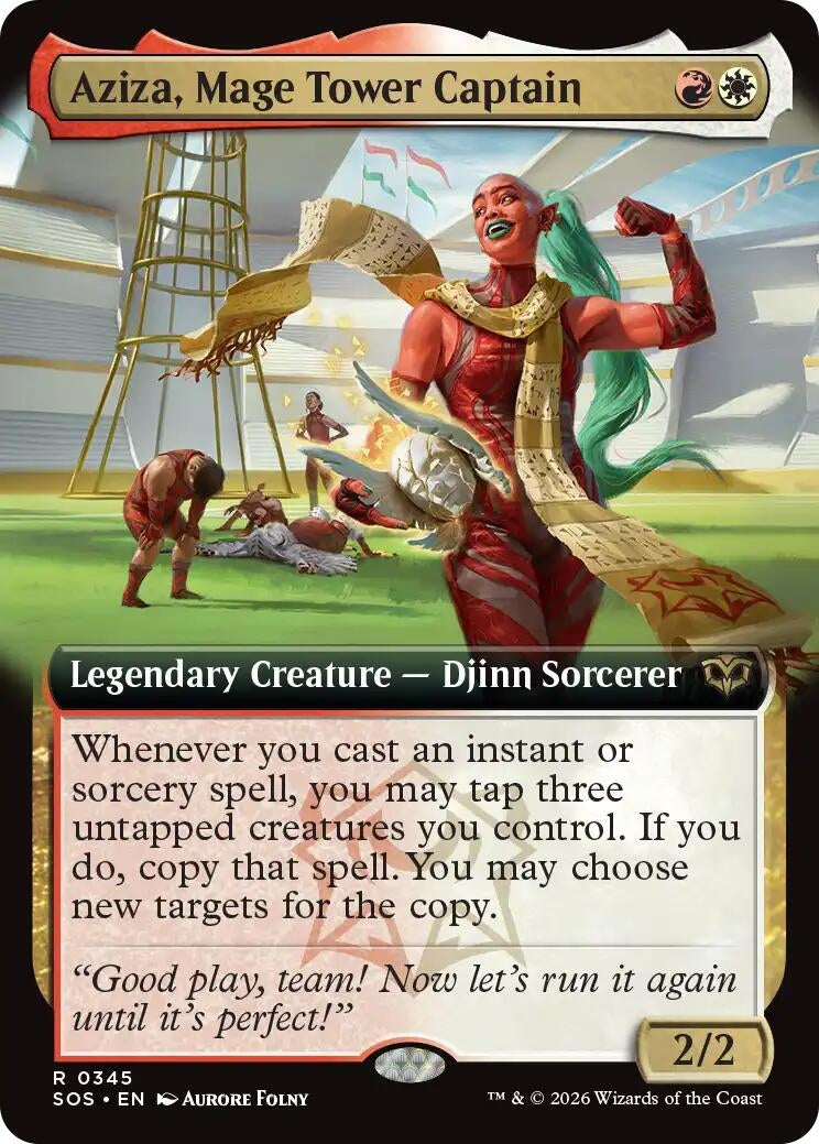 Aziza, Mage Tower Captain (Extended Art) (345) (Secrets of Strixhaven) - PokeBox USA