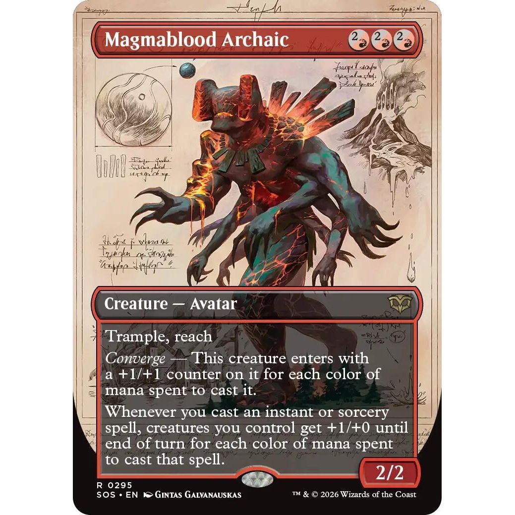 Magmablood Archaic (Borderless) (295) (Secrets of Strixhaven) - PokeBox USA