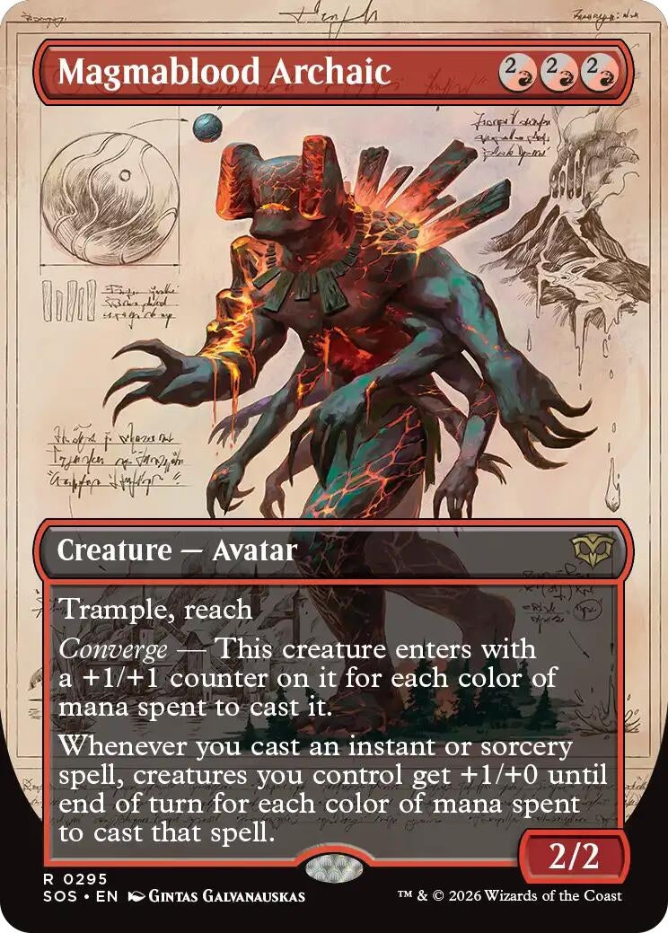 Magmablood Archaic (Borderless) (295) (Secrets of Strixhaven) - PokeBox USA