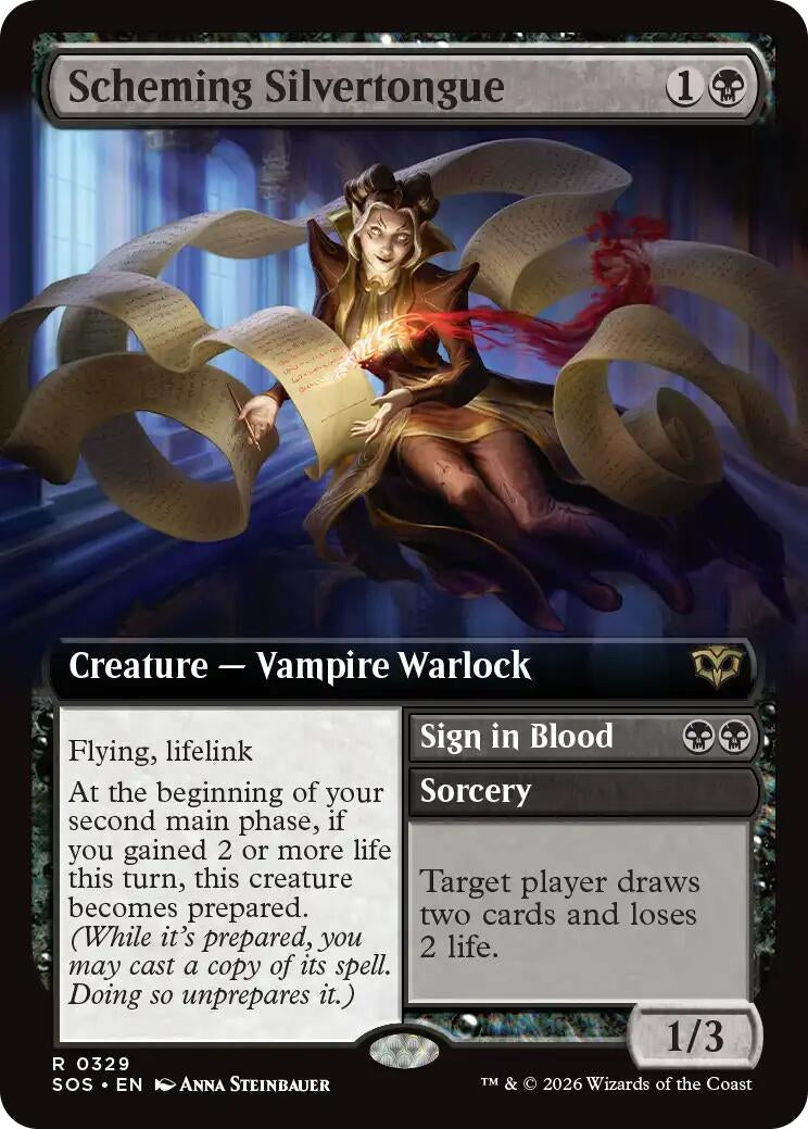 Scheming Silvertongue (Extended Art) (329) (Secrets of Strixhaven) - PokeBox USA