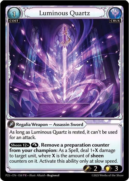 Image for Luminous Quartz (158) (Promotional Cards) (P) - Grand Archive TCG