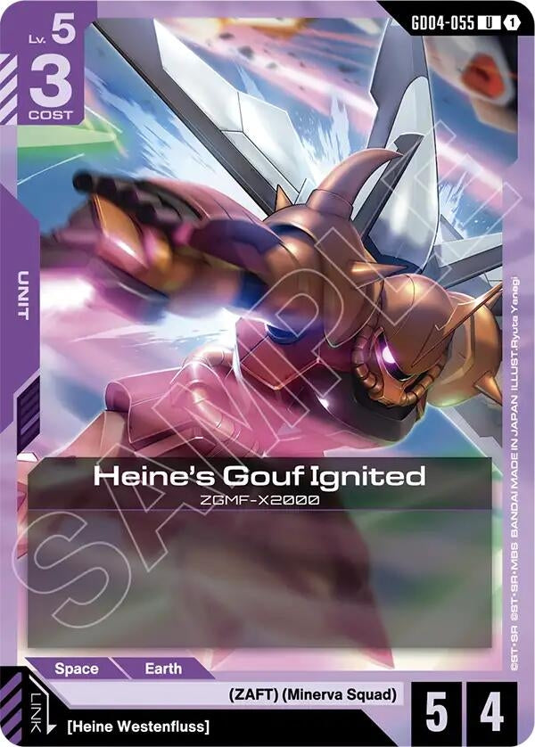 Image for Heine's Gouf Ignited (GD04-055) (Phantom Aria) (GD04) - Gundam Card Game
