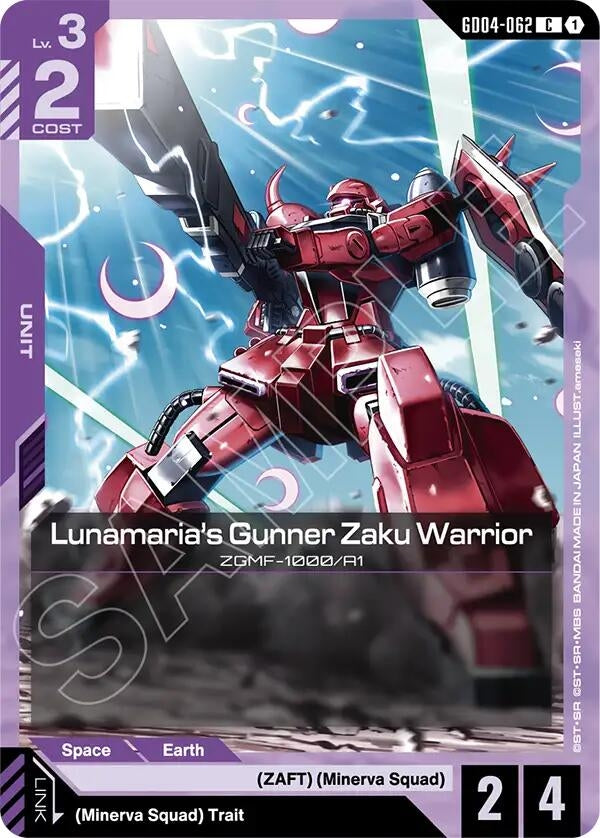 Image for Lunamaria's Gunner Zaku Warrior (GD04-062) (Phantom Aria) (GD04) - Gundam Card Game