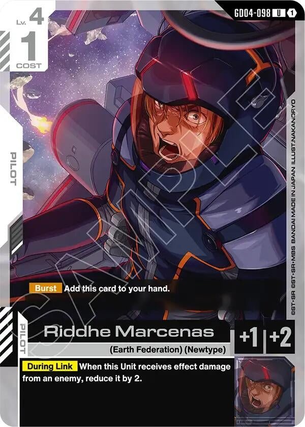 Image for Riddhe Marcenas (GD04-098) (Phantom Aria) (GD04) - Gundam Card Game