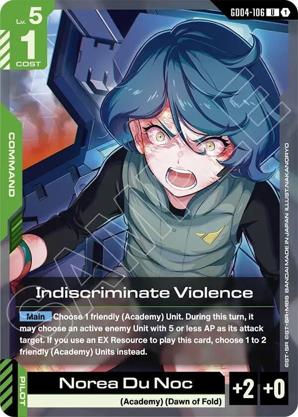 Image for Indiscriminate Violence (GD04-106) (Phantom Aria) (GD04) - Gundam Card Game